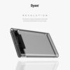 Dyazo 2.5" SATA to USB 3.0 External Hard Drive Enclosure | Tool Free with Transparent Design | Support UASP Up to 5TB HDD/SSD Compatible with PC, Laptop and TV (Black) - Image 2