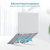 Portronics My Buddy K Lite Foldable Laptop Stand with Adjustable Heights, Anti-Slip Silicone Pads, Collapsible Design, 5 kg Max Weight, ABS Build, Portable & Lightweight Holder Riser (White) - Image 4
