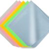 Microfiber Cleaning Polishing Cloth for Mobile Screen Camera Lense Tablets iPad Monitors Desktop Laptop Sunglasses and Other Glass Materials (Multi-Color) 6 x 7 Inches - Pack of 5