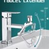 SKADIOO Tap Extension for Kitchen Sink | Universal 1080° Swivel Robotic Arm Swivel | Faucet Extender for Taps, Kitchen Tap Extender, Faucet Sprayer Attachment Comes with ABS Plastic Chrome Finish Body - Image 6
