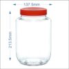 Yera Glass Aahaar Jars Storage Container, 2425 ML | Clear, Durable & Elegant Kitchen Organizer | Multipurpose Airtight Storage Jars Container for Food, Pulses, Spices, Cookies, Snacks | (Bulk Pack). - Image 4
