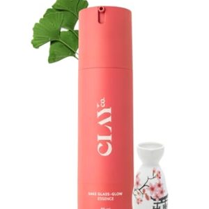 CLAYCO. Sake Glass Glow Essence with CICA and Licorice | Instant Glow | Hydrating Serum | Primer | Toner | Brightens