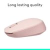 Logitech M171 Wireless Mouse for PC, Mac, Laptop, 2.4 GHz with USB Mini Receiver, Optical Tracking, 12-Months Battery Life, Ambidextrous - Pink - Image 5