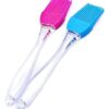GOPI Flat Pastry Brush | Multi-Purpose Silicone Durable Easy Use | Oil Cooking Brush for Grilling, Tandoor, Cooking, Baking, BBQ | Cooking Tools | Multicolor - Set of 2