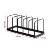 Decorlay Multipurpose Kitchen Plate Stand Dish Pan-Pot Lid Utensils Holder Space Saving Chopping Board Holder Corner Shelf Rack Cabinet Organizer (Black, Pack of 2) - Image 3