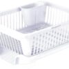 Floraware 3 in 1 Large Glossy Plastic Durable, lightweight & Unbreakable Modular Utensil Basket with Spoon Holder & Removable Dish Drainer Drying Rack for Kitchen Dish Rack Organizers(White) - Image 4
