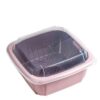 Tosaa Vegetables Fruit Wash Double Drainer Bowl Basket for Kitchen with Lid, 3 in 1 Kitchen Sink Sieve for Washing Cleaning Food Fruit and Vegetable Wash (1Pcs) - Image 3