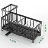 kitchen dish wash holder soap stand for kitchen sink rack organizer dish soap organiser kitchen soap stand for sink scrub holder Sink Organiser With Brush & Sponge Holder Cup with Drain Tray - Image 3