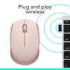 Logitech M171 Wireless Mouse for PC, Mac, Laptop, 2.4 GHz with USB Mini Receiver, Optical Tracking, 12-Months Battery Life, Ambidextrous - Pink - Image 7