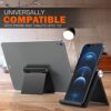 Elv Foldable, Portable, Tablet/Phone Stand. Compatible Phone Holder for iPhone, Android, Samsung, OnePlus, Xiaomi, Oppo, Vivo, Asus. Perfect for Bed,Office, Home,Gift and Desktop (Black) - Image 6