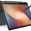Lenovo IdeaPad Flex Intel Core i3-1215U 14"(35.5cm) WUXGA+ IPS 2-in-1 Laptop (8GB/512GB SSD/Windows 11/MS Office 2021/FHD Camera Digital Pen/Alexa/3 Month Game Pass/Grey/1.5Kg), 82R700KHIN