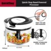 Chopper for Kitchen Use, Sharp Stainless Steel Blades with Egg Whisk, Kitchen Tools for Vegetables, Fruits, Salads & More. 900ml Black QuickChop™ - Image 2