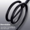 Sounce Lazy Neck Phone Holder Neck Hanging Mobile Cell Phone Stand 360 Rotating Flexible Long Arms Stand Clip Holder Compatibl with 4-7 Inches Smatphones - Black - Image 4