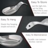 Parage 2 Pieces Stainless Steel Spoon Rest for Home & Kitchen, Platform and Dining Table, Holding Messy Spoon While Cooking (Set of 2, 21.5 cm Long) - Image 6
