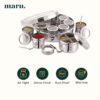 MARU 12 IN 1 Spice Box Stainless Steel with Middle Container Partitions | Masala Dabba Steel Masala Box For Kitchen Steel | Masala Dani For Kitchen See Through Lid (Size 13 Large 21.5cms) Silver - Image 6
