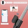 Kratos Selfie Stick Tripod Stand, 3 in 1 Multifunctional Design, Rechargable LED Light with Two Brighness Levels for Make up, Selfie & Photo Shoot, Selfie Stick with Bluetooth Remote (70cm with light) - Image 6