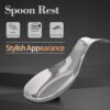 Parage 2 Pieces Stainless Steel Spoon Rest for Home & Kitchen, Platform and Dining Table, Holding Messy Spoon While Cooking (Set of 2, 21.5 cm Long) - Image 2