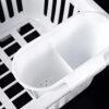 Floraware 3 in 1 Large Glossy Plastic Durable, lightweight & Unbreakable Modular Utensil Basket with Spoon Holder & Removable Dish Drainer Drying Rack for Kitchen Dish Rack Organizers(White) - Image 7
