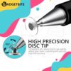 Stylus Pen for Android Tablet & iOS All Touchscreen Devices Capacitive Universal Smart Pen Pencil with Fine Point Disc Tip Lightweight Metal Body and Magnetic Cover for Mobile Phone iPad Tab - Black - Image 4