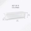 MILTON Cryo Fridge Storage Boxes Set of 6 Fridge Organizer Container with Waterproof Vinyl Stickers & Removable Drain Plate, Lid, Stackable Box, Plastic Containers 1500 ml, Transparent - Image 7