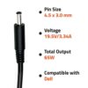 Artis AR0501 65Watt Laptop Charger/Adapter with Power Cord Compatible with Dell Laptops (19.5V/3.34A, 65Watt) (Pin Size: 4.5mm x 3.0mm) (BIS Certified) - Image 2