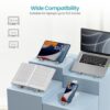 Portronics My Buddy K Lite Foldable Laptop Stand with Adjustable Heights, Anti-Slip Silicone Pads, Collapsible Design, 5 kg Max Weight, ABS Build, Portable & Lightweight Holder Riser (White) - Image 7