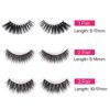 CALAILIS False Eyelash, Eye Makeup Lash 3D Faux Mink Fake Eyelash Long Natural Eyelashes 3 Pairs with 5g False Eyelash Glue (CS17) - Image 2