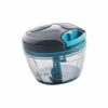 SIGNORA WARE Quick Chopper Plastic Quick Cutter Machine For Kitchen | With 3 Stainless Steel Blade | BPA Free | Multipurpose For Vegetable, Dry Fruit Etc | Handy Manual Chopper | (500 ML | Cocoagrey)