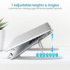 Portronics My Buddy K Lite Foldable Laptop Stand with Adjustable Heights, Anti-Slip Silicone Pads, Collapsible Design, 5 kg Max Weight, ABS Build, Portable & Lightweight Holder Riser (White) - Image 2