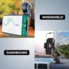 Kratos Grip X3 Premium Mobile Holder for car Dashboard/Windshield with Back Button car Mobile Holder Rotatable 360 Car Mount with Suction Cup Compatible with 4 to 7" Smartphone, Phone Holder in car - Image 8