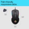 HP M160 USB Wired Gaming Optical Mouse with LED Backlight, 1000 DPI, 3 Buttons and Press Life Up to 3 Million Clicks, 1 Year Warranty (843W8AA, Black) - Image 6