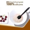 AGARO Silicone Spatula Set of 3, Large Heat Resistant Spatula for Cooking, Baking and Mixing, Non-Stick Cookware for Kitchen, BPA Free, Flexible, Seamless Design, Deluxe, Black. - Image 4
