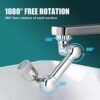 SKADIOO Tap Extension for Kitchen Sink | Universal 1080° Swivel Robotic Arm Swivel | Faucet Extender for Taps, Kitchen Tap Extender, Faucet Sprayer Attachment Comes with ABS Plastic Chrome Finish Body - Image 4