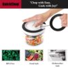 Chopper for Kitchen Use, Sharp Stainless Steel Blades with Egg Whisk, Kitchen Tools for Vegetables, Fruits, Salads & More. 900ml Black QuickChop™ - Image 6