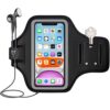 Armband for Mobile Phone Running, Waterproof Phone Holder for Running for iPhone 14 Pro Max, iPhone 13 Pro Max, Elastic Arm Band with Card Holder