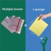 Multi-Purpose Sponge Wipes (Pack of 3) | Reusable Kitchen Cleaning Sponge - 10x Absorbent | Multipupose Washable Sponge Wipes for Dry & Wet Use | Natural Cellulose Sponge Wipes for Kitchen - Image 7
