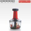 SignoraWare Thunder Chopper Plastic Quick Cutter Machine for Kitchen | with 3 Stainless Steel Blade | BPA FREE| Multipurpose for Vegetable, Dry Fruit etc | Handy Manual Chopper | (650ml | Multicolor) - Image 2