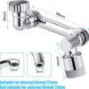 SKADIOO Tap Extension for Kitchen Sink | Universal 1080° Swivel Robotic Arm Swivel | Faucet Extender for Taps, Kitchen Tap Extender, Faucet Sprayer Attachment Comes with ABS Plastic Chrome Finish Body - Image 3