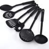 Non-Stick Safe Nylon Kitchen Tool Set – 6-Pieces of Cooking Essentials – Turner, Ladle, Spaghetti Server, Slotted Spoon & More in Black - Image 3