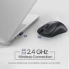 Portronics Toad 33 Wireless Mouse with 2.4 GHz Wireless Receiver, Adjustable Sensitivity, Ergonomic Design, for Laptops, Desktops PC, Mac (Black) - Image 2