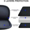Dyazo 13-13.3" inch Laptop Sleeve case Cover Bag Compatible for All Notebooks Such as Mac Book Pro or Air 2023-2021 M2 M1 with Front Accessories Pocket Neoprene Black - Image 3
