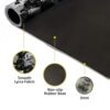 Dyazo Large World Map Anti-Slip Extended Desk Mat| Mouse Pad | Water Resistant Mat for Laptop| Computer Size 800 x 300 mm (Black No Logo) - Image 3
