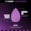 Staze 9to9 HD BlendPro Beauty Blender | Velvety Soft + Multipurpose Makeup Sponge | Reuable Blending Sponge For Loose powder and Foundation | 01 Teardrop - Image 4