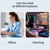 Ant Esports Hexa Mouse Pad, Anti-fray Stitching, Waterproof Surface & Non-Slip Rubber Base with Stitched Edges Gaming Mouse Mat for Laptop, Compatible with Laser and Optical Mice – Blue Hexagon - Image 6
