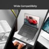 Adjustable Laptop Stand with 360° Rotating Base Tabletop Laptop Stand Ergonomic Foldable Portable Laptop Stand Holder Compatible for MacBook, HP, Dell, Lenovo & All Other Notebook (Grey) - Image 9
