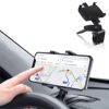 Sounce 360 Rotatable Car Mobile Holder for Dashboard Anti-Slip Multifunctional Car Rearview Mirror Phone Holder, 360° Degree Car Phone Mount, for All Mobile Phones Size Upto 6.5" Inch - Black - Image 5