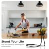 Sounce Lazy Neck Phone Holder Neck Hanging Mobile Cell Phone Stand 360 Rotating Flexible Long Arms Stand Clip Holder Compatibl with 4-7 Inches Smatphones - Black - Image 7
