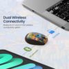 Portronics Toad III Plus Rechargeable Bluetooth Mouse with Bluetooth & 2.4 GHz Wireless Connectivity, Stylish Illustrated Design, 6 Buttons, Soft Silicone Grip for Laptop, PC, Mac (Black) - Image 2