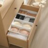 MosQuick® Set of 2 Expandable partition boxes for storage with dividers tandem box drawer for kitchen drawer organizer tray cutlery tray for drawer divider spoons holder for kitchen - Image 4