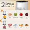 INALSA Electric Chopper for Kitchen With 450 Watts Pure Copper Motor 2 Speed Option|Chop, Mince, Puree, Dice|Twin Blade Technology|One Touch Operation,Long Power Cord-Bullet Inox - Image 2